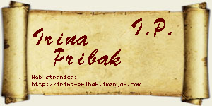 Irina Pribak vizit kartica